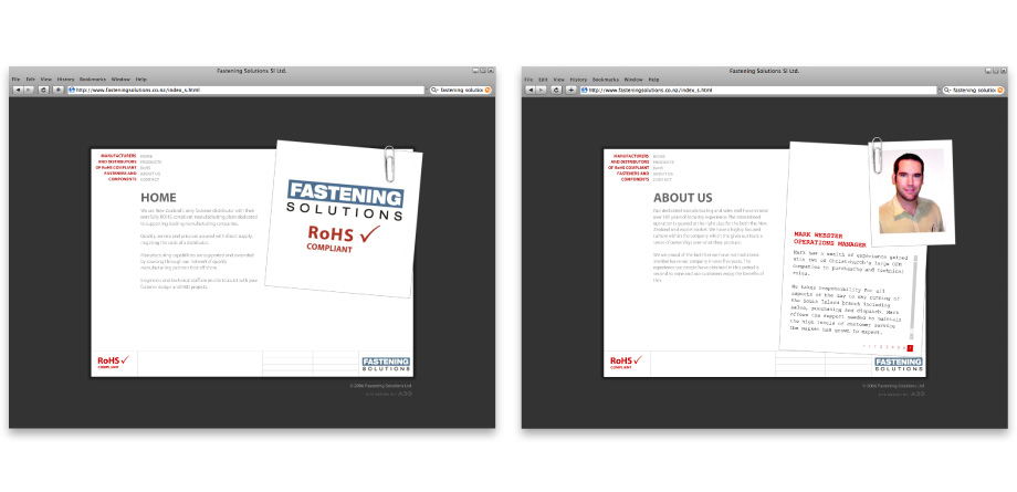Fastening Solutions · Flash Website