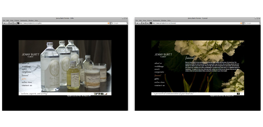 Jenny Burtt Florists · HTML Website